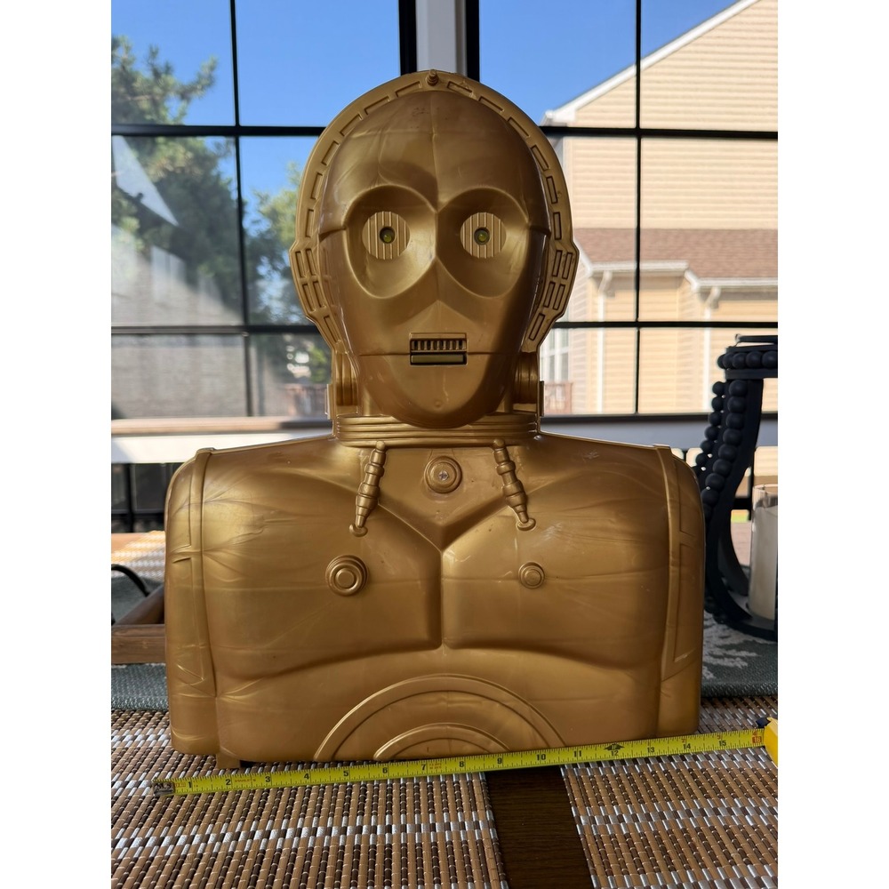 VTG 1983 Star Wars C-3PO Action Figure Carrying Case Gold Kenner Bust Storage - Picture 3 of 17